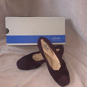 Clarks Jazmynn Gem Slip On in Merlot Suede